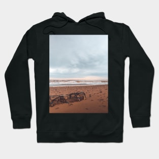 Stranded Lobster Trap on a New Brunswick Beach V1 Hoodie